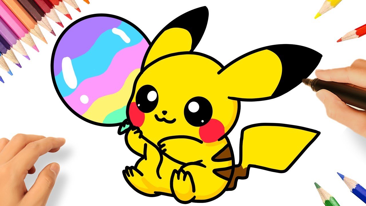 HOW TO DRAW A CUTE PIKACHU 🎈