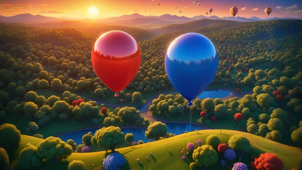 Three Bright Balloons Dance in the Sky + More Nursery Rhymes & Kids Songs