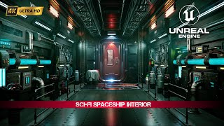 Neon Horizons: A Sci-Fi Spaceship Interior | Animation | Unreal Engine 5.4 | #scifi #art #3d