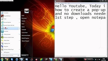 Create popups using notepad (NO DOWNLOADS)
