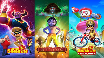 Little Singham VS Little Krishna VS Little Singham Cycle Race Android Gameplay