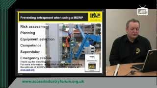 Preventing entrapment using a MEWP - IPAF