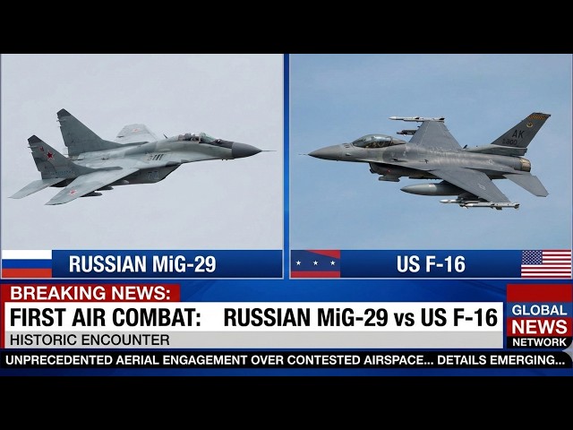 Shock the world! The first battle between a US F-16 and a Russian MIG-29.  See what happened. - YouTube