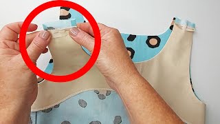 🌹👌The secret of sewing facings on a dress without sleeves and without a fastener. Professional trick