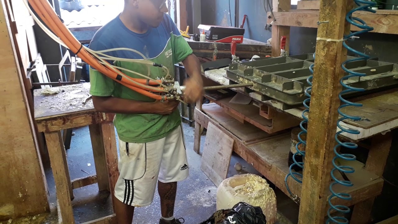 Injeção de poliuretano laterais balcões