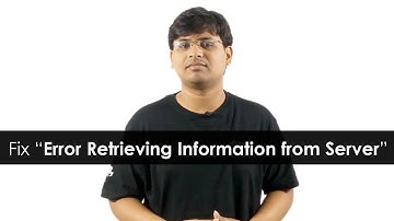 Fix "Error Retrieving Information from Server  [RPC S-7 AEC-0]"