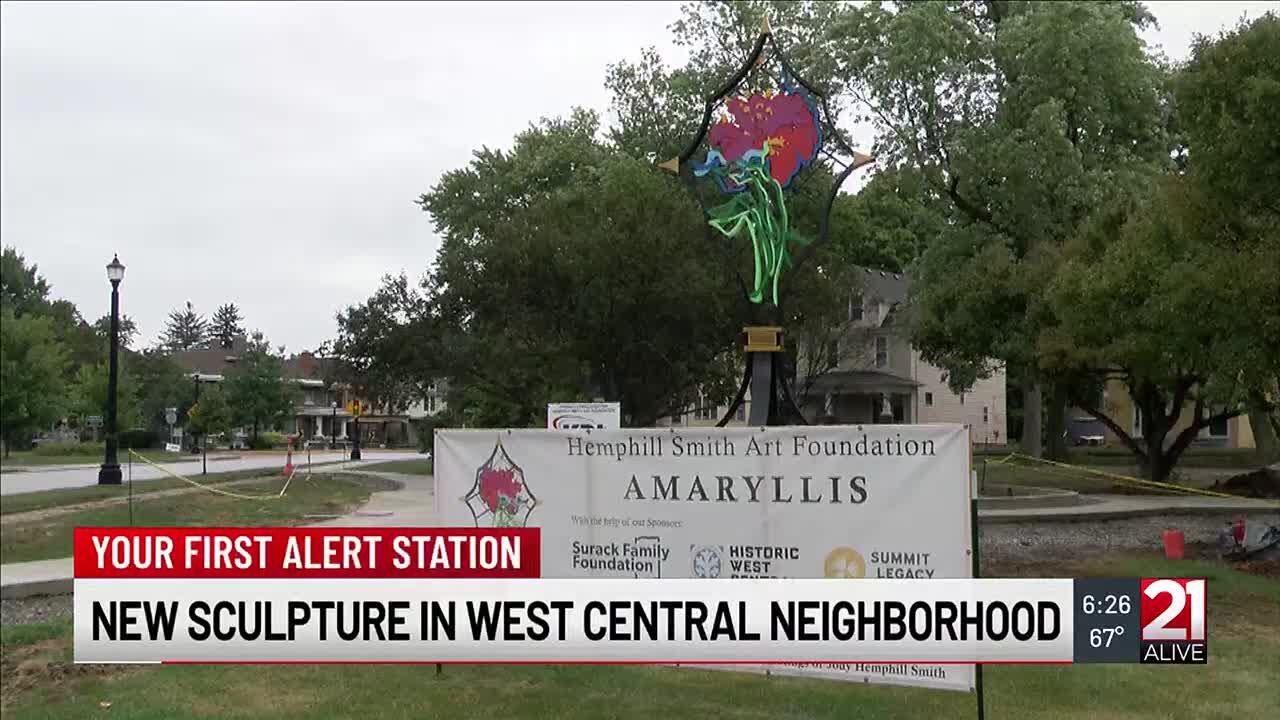 Construction of downtown Fort Wayne sculpture honoring late artist’s legacy completed