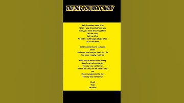 Thumbnail of the day you went away #lyrics