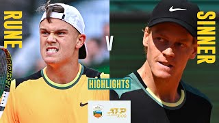 Holger Rune Vs Jannik Sinner Highlights Rolex Monte Carlo Masters 2024