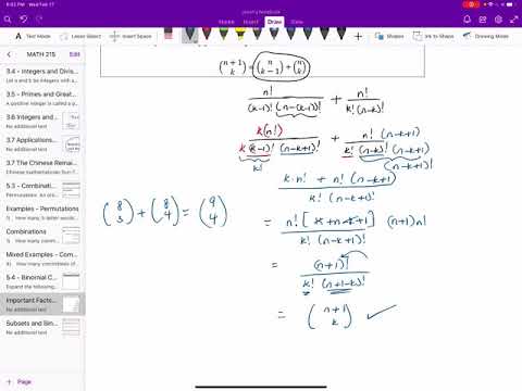 Some Interesting Facts about Binomial Coefficients