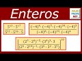 POTENCIACIÓN DE NÚMEROS ENTEROS - Ejercicios 1, 2 y 3