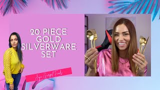 Matte Gold Silverware Set