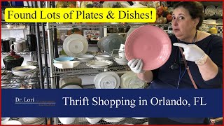 Found Plates & Dishes! Fiestaware, Pfaltzgraff, Lenox, Syracuse China - Thrift with Me Dr. Lori