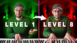 The 8 Levels Of Playing Chords On The Piano!