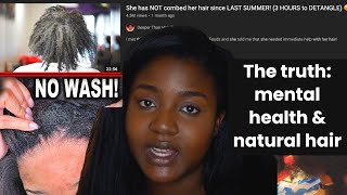 this is why I didnt comb my hair for 6 months | mental health and natural hair reaction