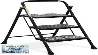 HBTower 3 Step Ladder Folding Step Stool with Wide Anti-Slip Pedal 500lbs Review