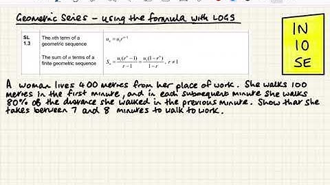 Geometric Series - Sequences and Series 5 - IB Maths Analysis and Approaches
