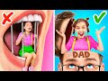 Dad VS Stepdad! *Awesome Parenting Hacks &amp; Cool Crafts For Poor And Rich*