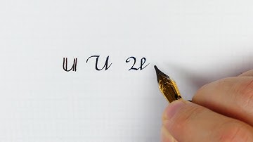 How to write the Capital “U” in six different scripts – Handwriting Practice