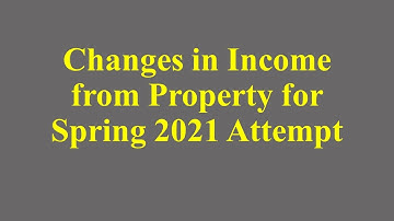 #CAF_06 || Spring - 21 || Chapter 6 ||  Income From Property (Lecture -03)