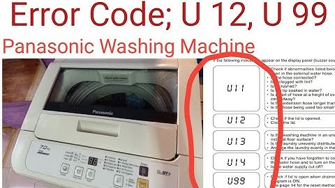 Panasonic Washing Machine error :NA-F70S7