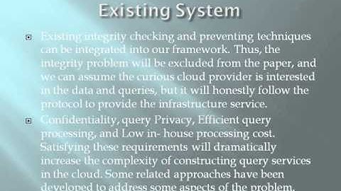 Building Conﬁdential and Efﬁcient Query Services in the Cloud with RASP Data Perturbation