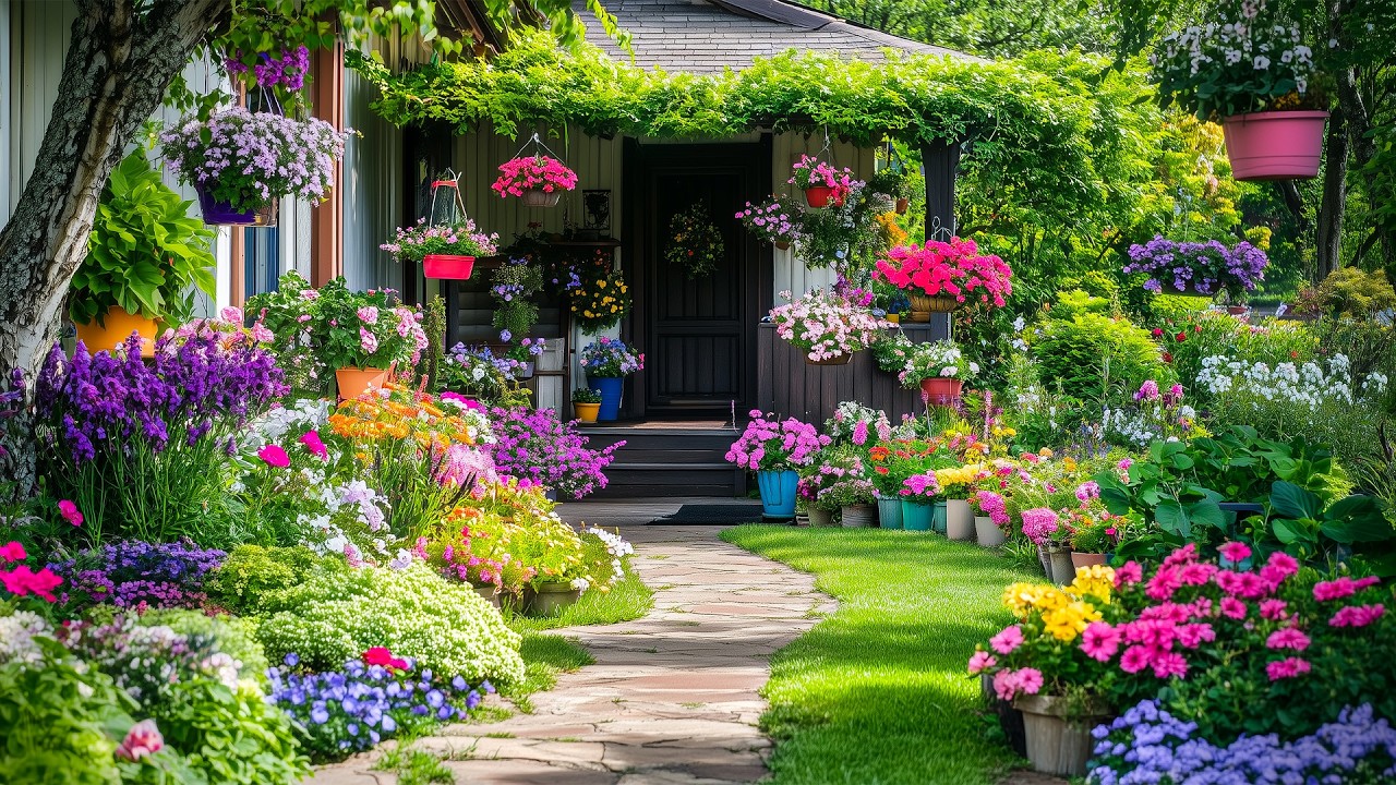 Самый красивый тур по маленькому саду 🌸 Расслабьте душу и успокаивающее пианино от стресса