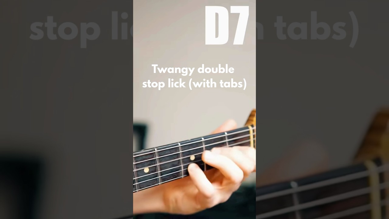How to play a twangy double stop lick
