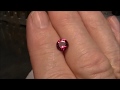 Faceting gemstones - synthetic  ruby.