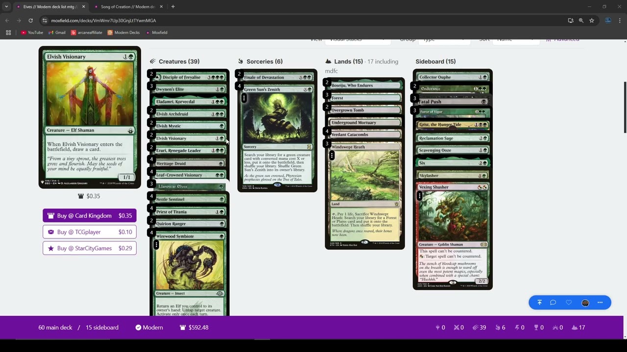 Deck Tech - Elves with Green Sun's Zenith - New Modern Meta