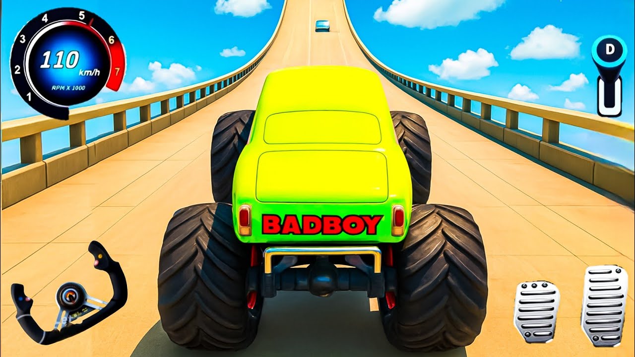 Multiple Monster Truck Racing Stunt And Crash Monster Truck Car Racing Android Gameplay