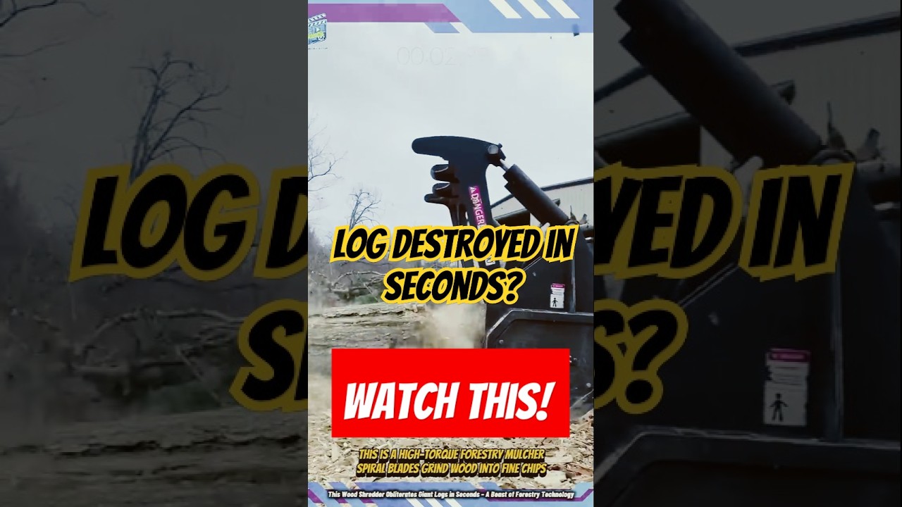 This Wood Shredder Obliterates Giant Logs in Seconds – A Beast of Forestry Technology