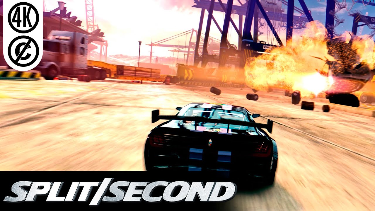 Split Second "Remastered" - Dockyards Race (4K 60 FPS / No Copyright / No HUD)