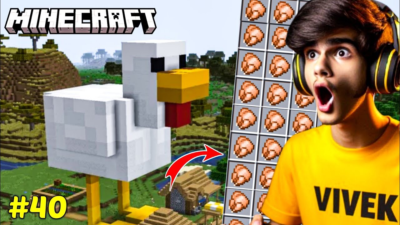 I MAKE AUTOMATIC CHICKEN FARM IN MINECRAFT 🔥 || MINECRAFT GAMEPLAY #40