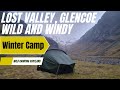 Lost Valley, Glencoe. Solo winter camping. A very wet & windy night. Day 1 of a 6 night adventure.