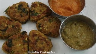 Oats Moong Dal Cutlet-Oats Moong Dal Tikki-Cutlet Recipes By Healthy Food Kitchen