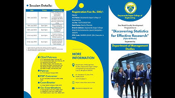 Day 2 - One Week Faculty Development Programme on Discovering Statistics for Effective Research