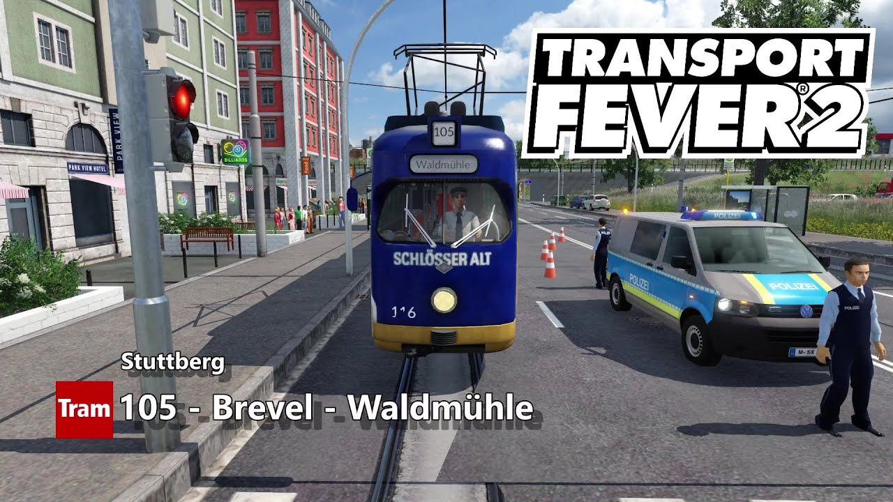 [TPF 2] - Straßenbahnlinie 105 - Brevel Schleife - Waldmühle (mit Ansage)