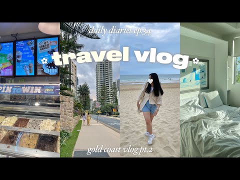 travel vlog 🧺 exploring gold coast, surfer’s paradise, ripley’s, wet’n’wild & more