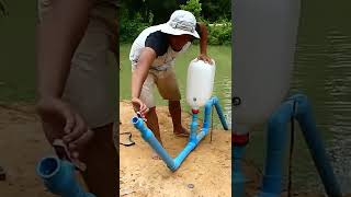 I turn PVC pipe into a water pump no need electric power easy way life hacked at home 24