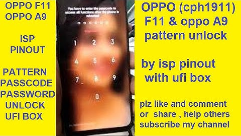 OPPO (cph1911)F11 pattern unlock and isp pinout by ufi box ⬇️ join our WhatsApp group