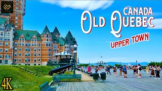 Old Quebec Canada - Upper Town [4K] Summer Walking Tour