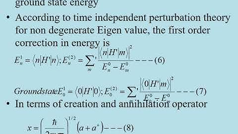 Second order correction in Energy - anharmonic oscillator-time independent  perturbation method