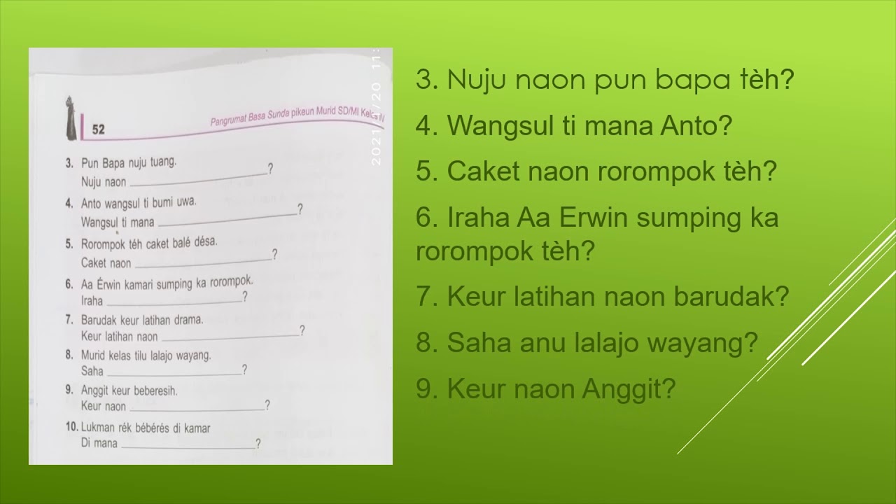 Bahasa Sunda Kelas 4 Kalimah Pananya YouTube