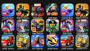 Friends Rush, Mighty Miros, Champions, LSW Saga, Ride Ninja, LEGO Marvel, Lego Batman, Brawls....