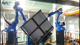 Demonstration Of Our Two-Axis Positioner Supporting Yaskawa Robot Applied To Welding Application.