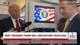 WATCH: President Trump Speaks to the Press onboard Air force One en route to Egypt - 10/13/25