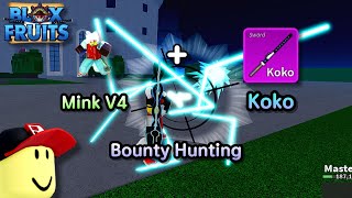 Bounty Hunting :Mink V4 + Portal #bloxfruits #bloxfruit #game