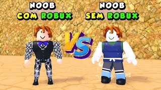 NOOB COM ROBUX VS NOOB SEM ROBUX NO STRONGEST PUNCH SIMULATOR *SURREAL KKKK* (Roblox)
