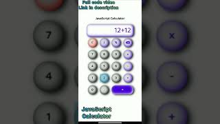 Javascript Calculator Neomorphism Design UI | Preview | TechiesCraze | #shorts screenshot 4